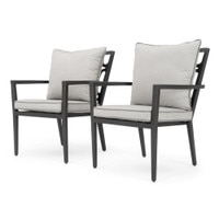 Venetia™ Set of 4 Sunbrella® Outdoor Dining Chairs - Gray